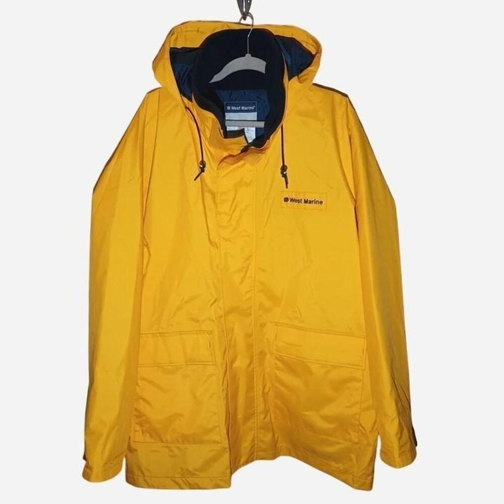 West Marine Yellow Rain Insulated Jacket Size XL